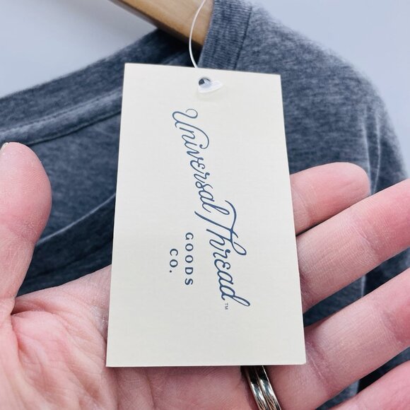 Universal Thread Womens Plus Size 3X Shrunken Short Sleeve T-Shirt in Gray 1362 - Picture 6 of 7